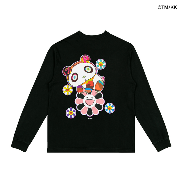 BLACKPINK + Takashi Murakami Pandakashi Dreams Long Sleeve Shirt (Vintage  Black)